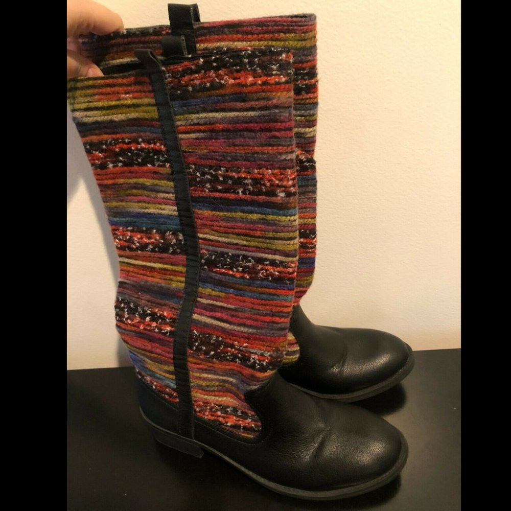 Wanted - Multi Colored Yarn Boots
